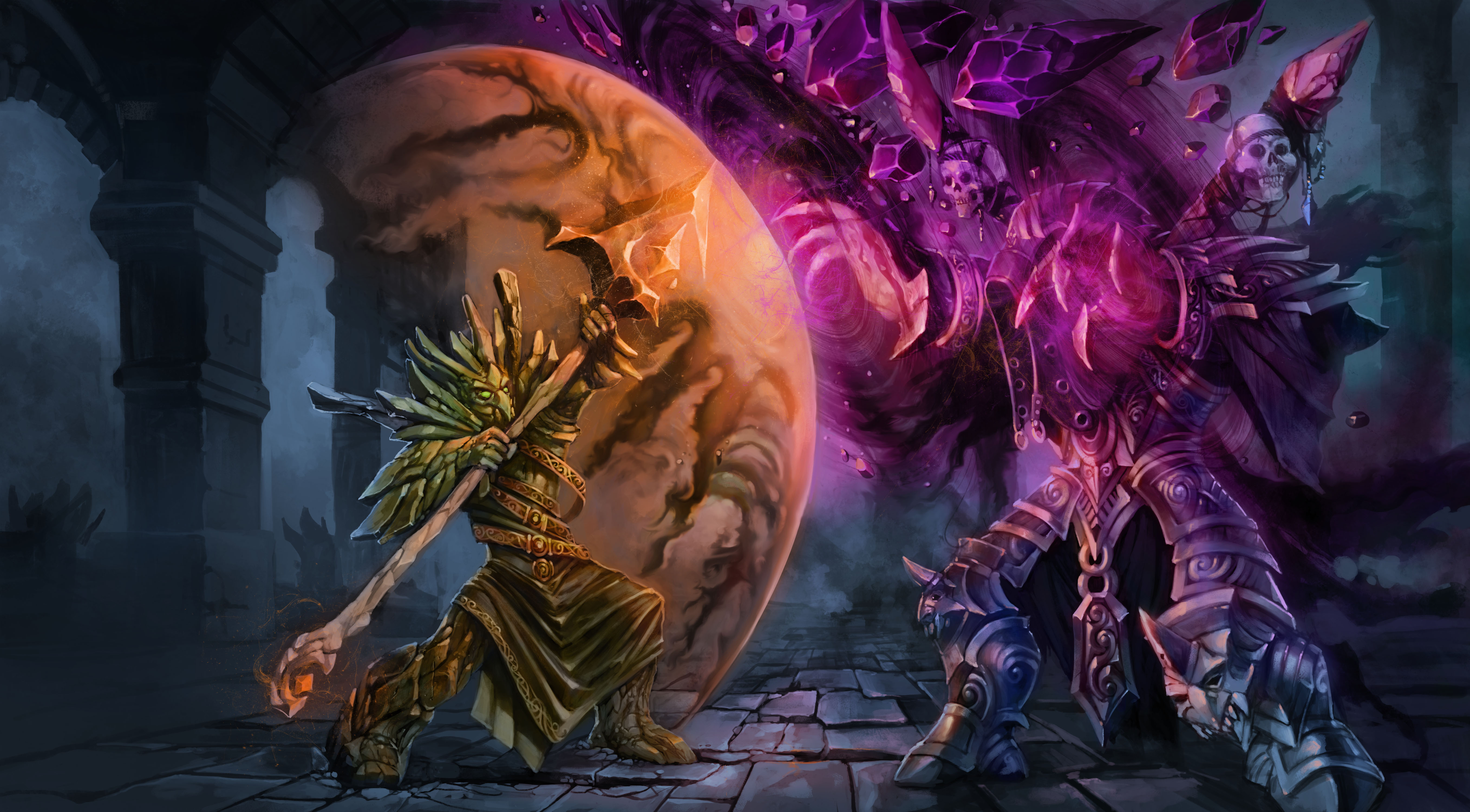Druid faces the Necromancer