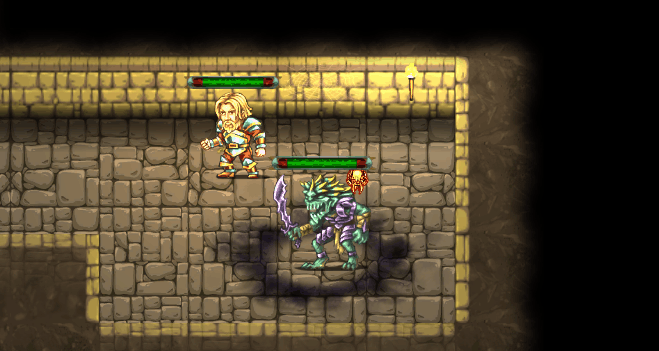 Dungeon combat with champion enemies
