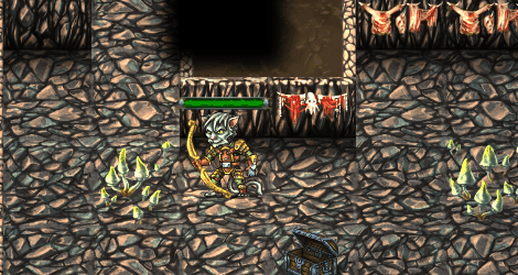 Archer placing a trap
